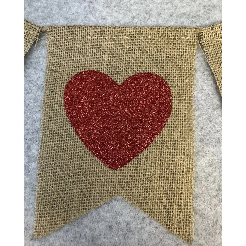 Valentines Day Burlap Banner Be Mine Hanging Banner Multicolor Hearts Banner‎
